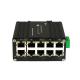 Mini 10 Port 10/100/1000T Gigabit Compact Industrial Ethernet Switch Din Rail Mounting