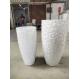 Hot selling new design fiberglass white planters for villa and hotel decorations