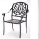 65*65*90cm Cast Aluminium Stacked Chairs for Dining Restaurant Outdoor Garden Balcony