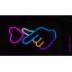 Custom finger heart neon sign men cave bedroom  Dorm wall lighting deco