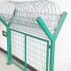 V Shape Top Airport Security Fencing 50*100mm Hole Highway Fence