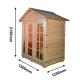 Red Cedar Hemlock Outdoor Solid Wood Steam Sauna Room One Person