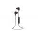 Black Wireless Noise Cancelling Earphones , In Ear Noise Cancelling Earbuds