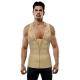 Adjustable Hooks and Zipper Men Tummy Trimmer Vest Knitted Waist Trainer for Slimming