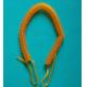 Simple slim transparent orange plastic elastic safe string holder for fastening