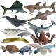 Plastic Sea Animal Figure Toy Set with Shark Dolphin Octopus Turtle Realistic Details ASTM F963 Compliant