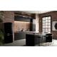 Industrial Style Modern Minimalist Kitchen Cabinets Design Customized Black Kitchen System