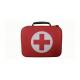 First Aid Custom EVA Case Red Waterproof Smooth PU Fabric 220*170*68 MM with Handle