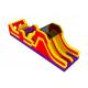 Colorful Outdoor Inflatable Obstacle Course With Slide And Climb 0.55mm PVC Tarpaulins