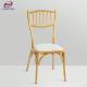 400kg Weight Capacity Gold Chiavari Chairs Wedding White Cushion 28x1.2mm Tube Size