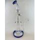 9 Inch Clear Recycler Glass Bong Water Pipe Tobacco 14mm Bowl Hookah