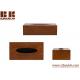 Eco-friendly custom varnish oak wooden napkin holders box tissue container