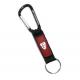 Personalized 60mm Carabiner Key Ring Lanyard With PVC Rubber Label