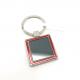 Red Zinc Alloy Metal Keychain Holder With Customized Logo 34x72x5mm