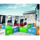 Portable Type Fabric Trade Show Displays With Flag Carrying Bag Railing Shape