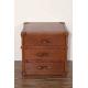 58cm Height Vintage Leather cabinet Side Table  nightstand table With 3 Drawers