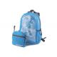 Collapsible Light Blue Mesh Backpack Polyester Rucksack For Hiking