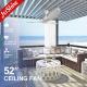 Outdoor Simple Design Waterproof ABS Blades Ceiling Fan With Remote Control