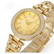 PVD Gold Copper Wrist Watch Quartz Movement Ladies Diamond Watch