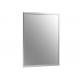 White Framed Bathroom Mirror / Decorative Bathroom Wall Mirrors Punch Free Installation