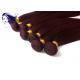 Red Straight Colored Human Hair Extensions Remy Brazilian Hair Weave