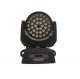 8 - 60 Degrees Zoom LED Wash Moving Head Light 10w 36pcs RGBW 4 In 1 Colorful