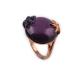 Big Stone 925 Sterling Silver Ring with Zircon With 18k Golden & Rose Golden