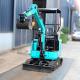 Mini Digger Excavator 1.0 Ton with Standard Rated Speed and 0.04m3 Bucket Capacity
