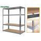 Galvanized Finish Boltless Warehouse Shelving System With Curved Edge