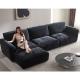 2024 Italian petal sofa simple art straight row small living room cloth art light luxury modern minimalist sofa