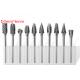 10pcs Tungsten Carbide Rotary Burr Set 6mm Burr Diameter With 3mm Diameter Shank