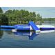 Blue Outdoor Inflatable Water Trampoline, Customized Inflatable Water Toys For Lake