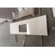 White Quartz Prefab Stone Countertops For Restaurant Single Sink Bench Top