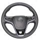 Hand Stitched Black Leather White Stitching Steering Wheel Cover for Buick Regal Opel Insignia 2014 2015
