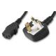 Copper Conductor British UK Power Cord Black Color Plugs Monitor / PC