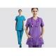 Hospital Female Scrubs Medical Uniforms , Ventilate Cotton Pretty Scrubs For