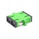 Network GSM Fiber Optic Green SC APC Single Mode Duplex Optical Adapter with Flange