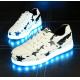 Kids Teenagers LED Light Up Sneakers Footwear Woven Fiber With Music