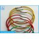 Colored Wire Rope Loop High Temperature Resistance , Exhibition Listing Coated Metal Rope Loop