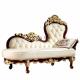 Wood Carved Elegant European Luxury Chaise Lounge