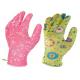 Flower Printed Floral Gardening Gloves , Nitrile Palm Coated Gloves