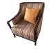 Solid wood frame fabric upholstery hotel lounge chair/single sofa