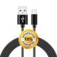 Android Cell Phone Micro USB Type C Cable / Tablet Data Cable Black Color