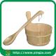 4L wooden sauna bucket & scoop