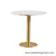 Furniture Restaurant Round SGS ss201 White Marble Top Coffee Table