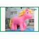 Custom Pink Horse With Yellow Tail Inflatable Cartoon Characters