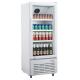 300L upright single door ABS inner direct cooling display beverage cooler/display freezer/upper beverage showcase