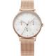 39mm Rose Gold Wristwatch Stainless Steel Back Gold Chain Watch For Ladies