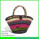 LUDA colorful straw beach bags hand crochet paper straw bags uk