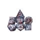 Grey foil gold natural resin multi -faceted desktop game Dice Border Gate